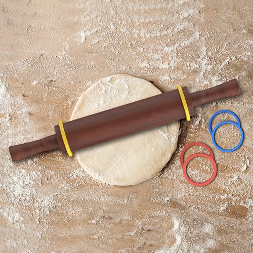 Rolling Pin with Handles (Brown)