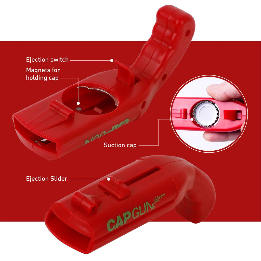 cap gun bottle opener launcher shooter funny shooting gun creative beverage bottle opener (4PC four-color)