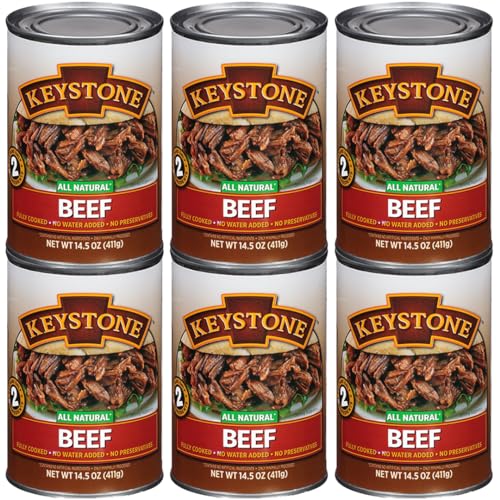 Meats All Natural Heat and Serve Canned Beef 14.5 oz (Pack of 6)
