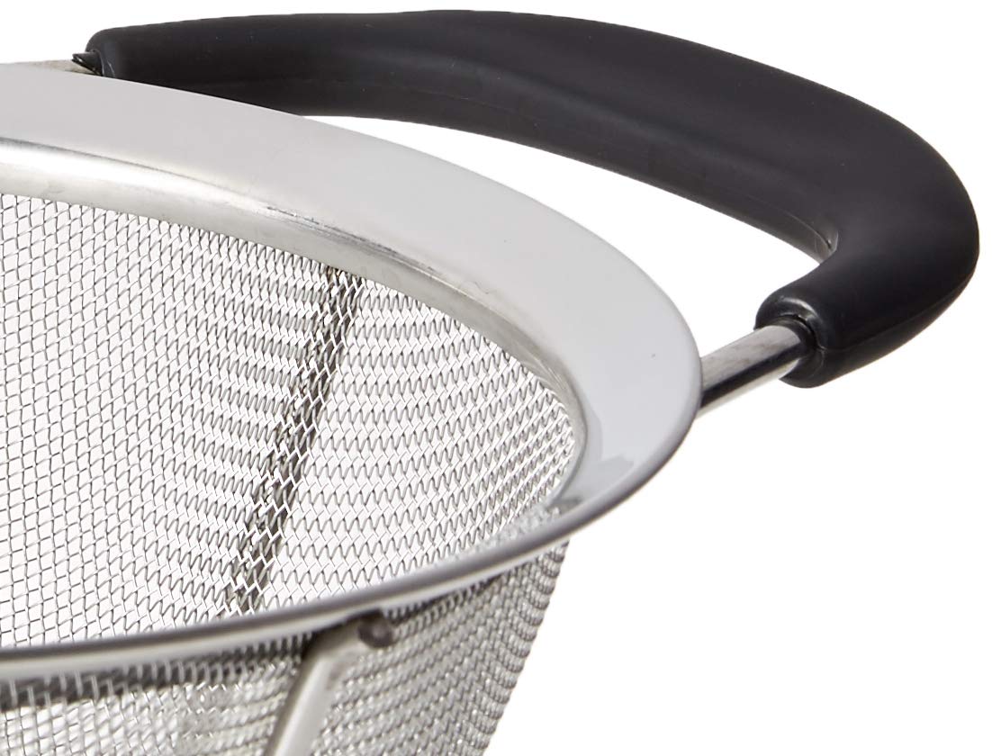 Professional Quality Heavy Gauge Mesh Colander With Santopreme Handles (6.5" / Stainless Steel)
