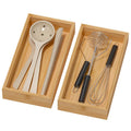 Bamboo Kitchen Drawer Organizer (12 x 6 x 2 Inch / Yellow)