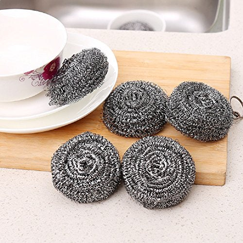 6 Pack Stainless Steel Wool Scrubber (Scouring Pad)