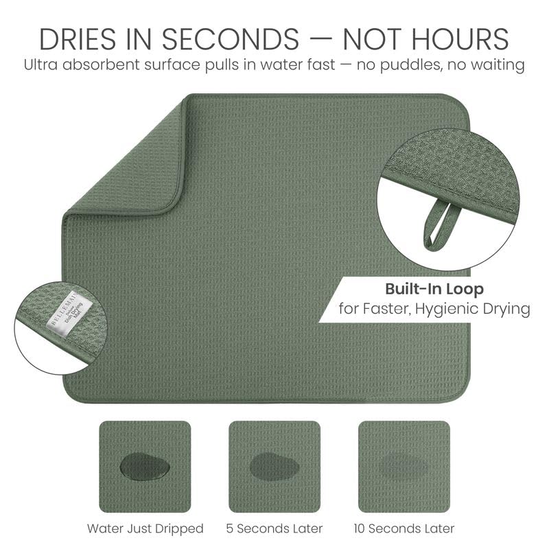 Dish Drying Mat (Green / 17" x 24")