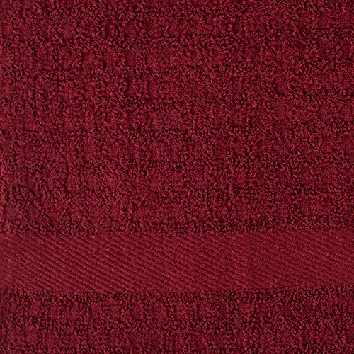 Basic Terry Collection Waffle Dishtowel Set (Solid Wine / 15x26")