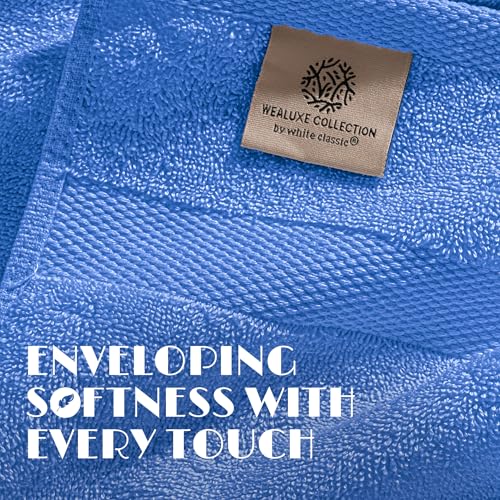 Wealuxe Light Blue Hand Towels 16x27 (Light Blue / Hand Towels 6-Pack)