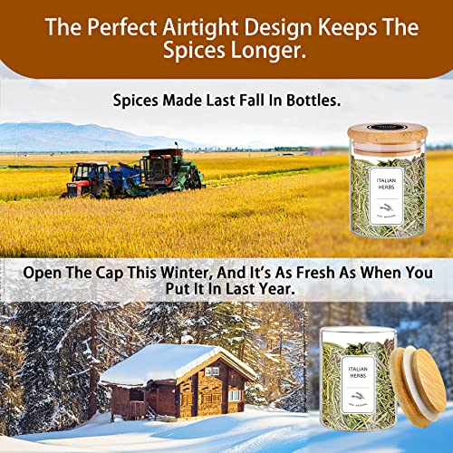 Spice Jars with Label (2 Model (7.5OZ 20Pack with Label))