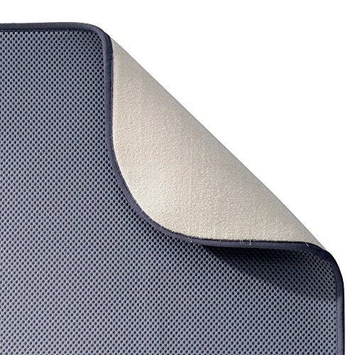 Absorbent Kitchen Countertop Dish Drying Mat (Pewter/Ivory / Pack of 1)