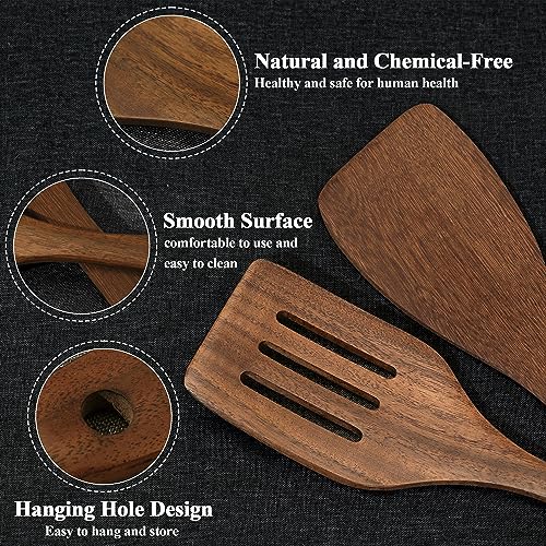 Wooden Spatula Nonstick Turner Acacia Wood (Acacia Wood Angle)