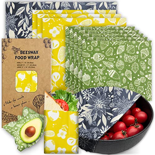 Organic Beeswax Wrap (9 Pack(1L | 3M | 5S PlantA))