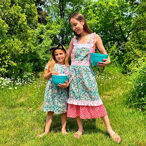 Ladies Women For Cooking Baking Chef Apron with Pocket (Pink Floral)