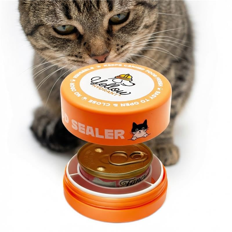 Canned Cat Food Storage Container Patent Pending Reusable Airtight Can Cover Pet Food Sealer (1 Pack)