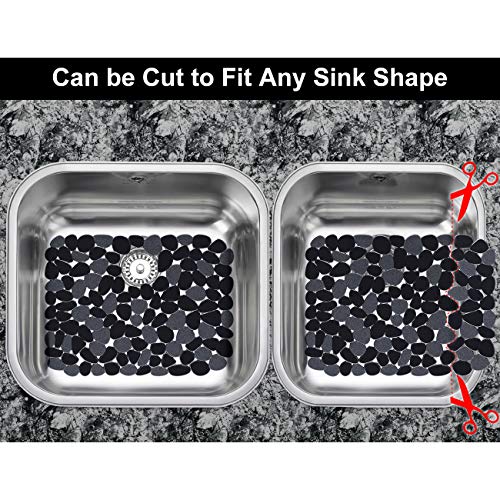 Pebble Sink Mat for Stainless Steel (Black)