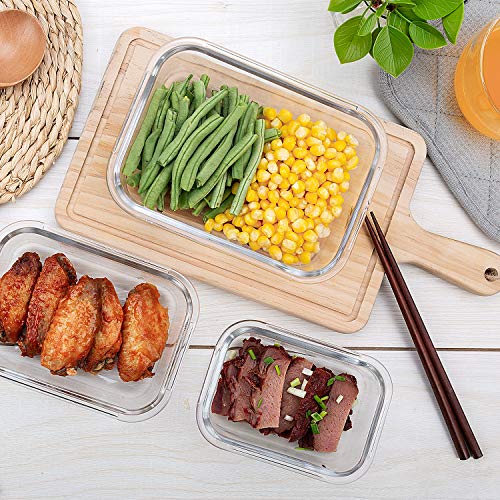 10 Pack] Glass Meal Prep Containers (Pink)