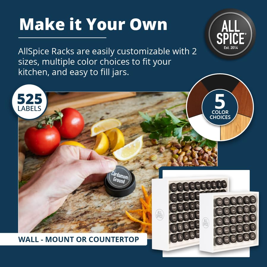 Spice Rack Organizer (60 Jar / Matte White)