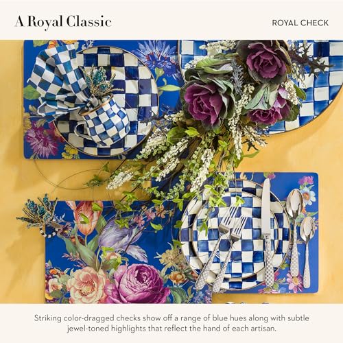 Enamel Dinner Plate (Royal Check / 4 Plates)