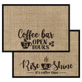 2 Pcs 20 x 14 Inch Coffee Placemats for Countertop (Fresh Style)