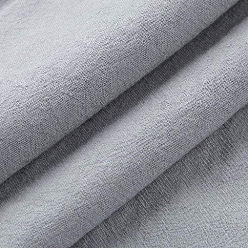 Japanese Pinafore Apron Smock Cotton Apron with Pockets Plus Size Aprons for Women (Light Grey / X-Large)