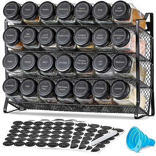 Spice Rack Organizer for Cabinet (Black)