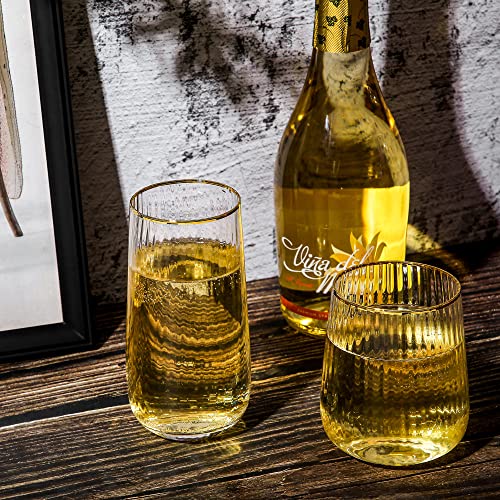 Stemless Wine Glasses Set of 4