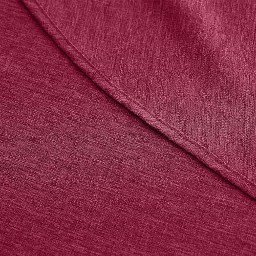 Christmas Christmas Red Waterproof Round Table Cloth for Round (Burgundy / 70" (Round))