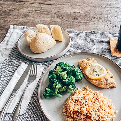 Ceramic Flat Plates Set of 6 (Earl Grey)