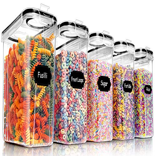 5PCS Large Cereal Containers Storage [4L (Pack of 5)