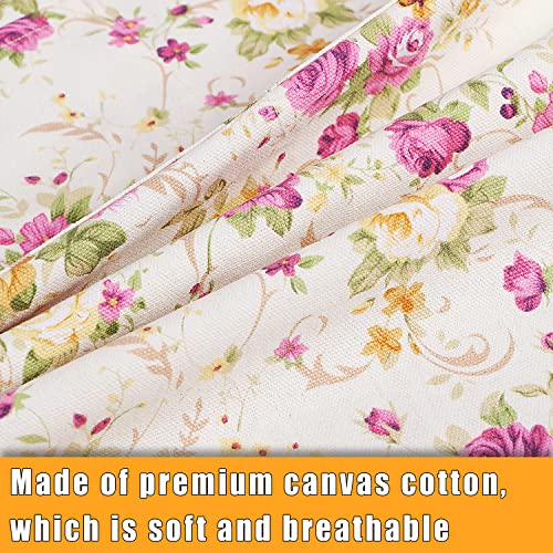 Extra Large Canvas Cotton Apron for Men & Women (Pink Rose)