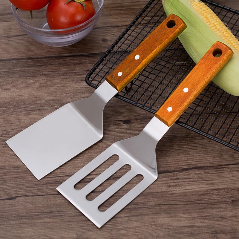 2 PCS Metal Spatula for Cast Iron Skillet