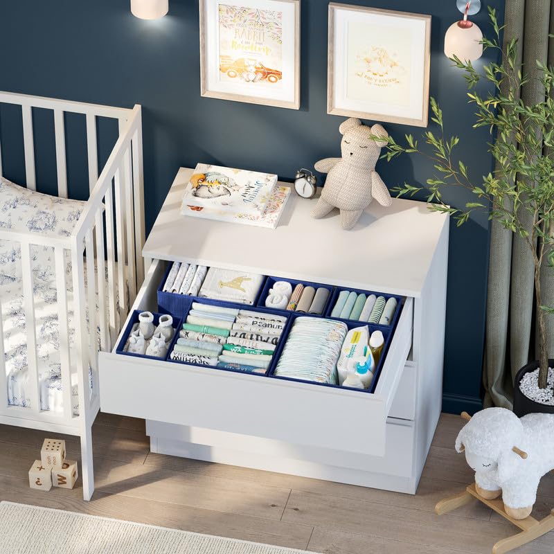 Drawer Organizer Set of 12 (12 Baskets / Navy)