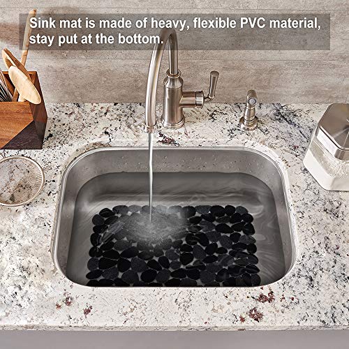 Pebble Sink Mat for Stainless Steel (Black)