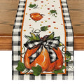 210 GSM Fall Table Runner Home Party Decor 13x72 Inch (13" x 72", Table Runner / Black/Beige/Orange)