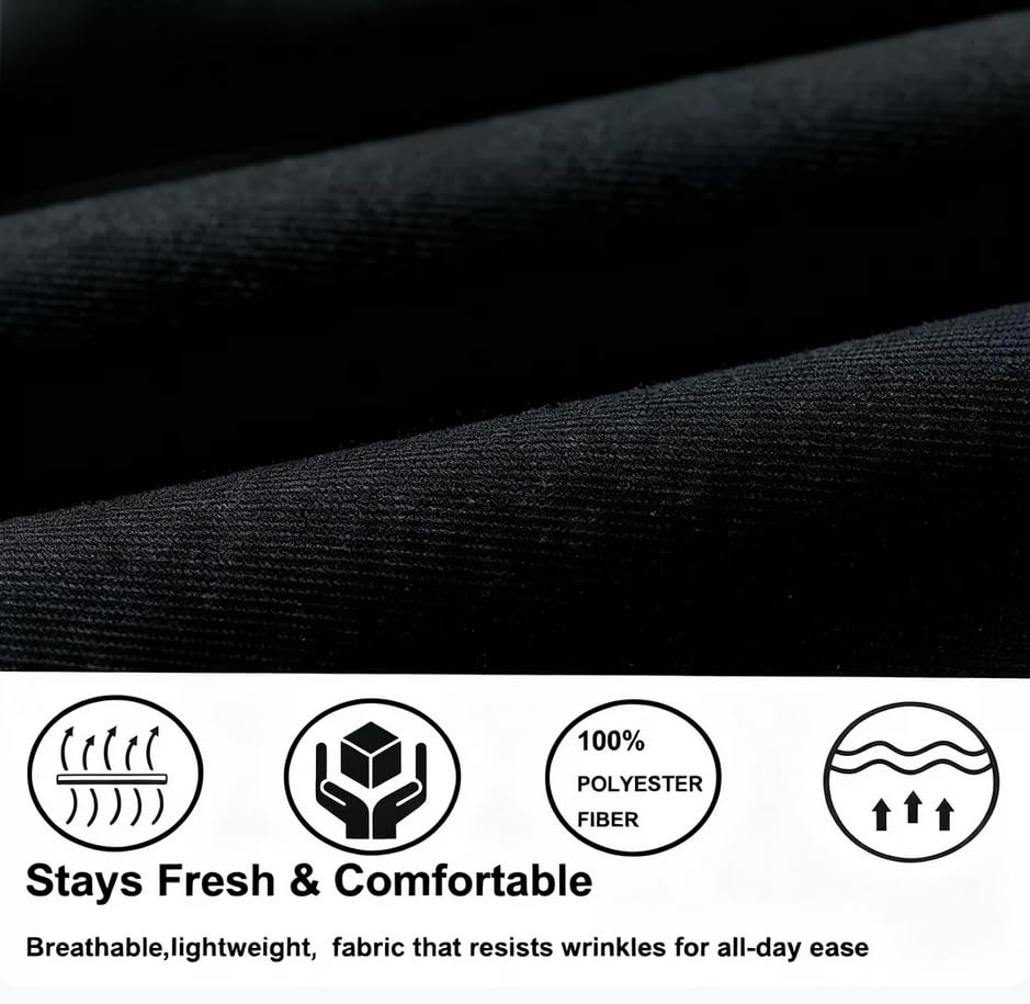 Pack of 6 Server Waist Aprons (Black X 6)