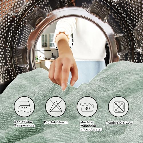 Living Room Curtains 84 Inches Long Semi Sheer Light Filtering Privacy Drapes for Bedroom Rod Pocket Textured Boho Home Decor (50"W x 84"L (Pack of 2) / Aqua)