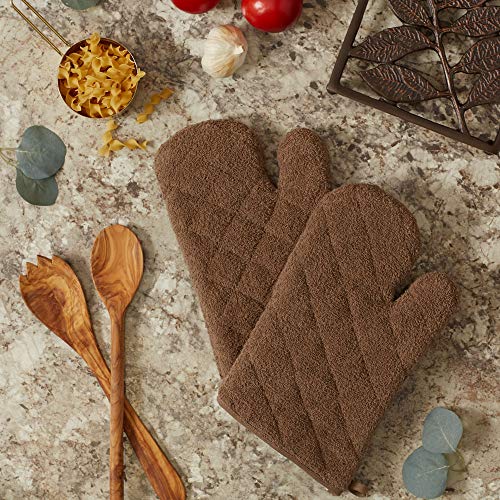 Basic Terry Collection 100% Cotton Quilted (Brown / Oven Mitt)