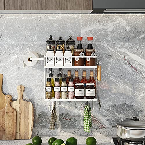 2 Tier Over Toilet Storage Shelf (White / 2-Tier)
