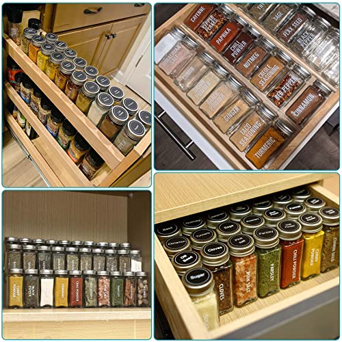 28 Pcs Clear Glass Spice Jars