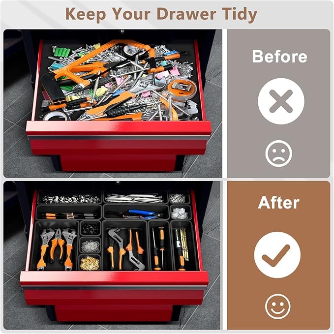 Tool Box Organizer Garage Organization and Storage (5pcs-L Size)