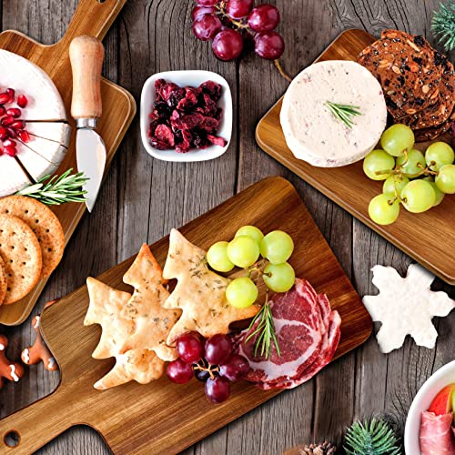 10 Pcs Wood Cutting Board with Handle 15.7 x 7.8 Inch Acacia Wooden Serving Kitchen Chopping Boards for Pizza (15.7"L x 7.8"W / Acacia)