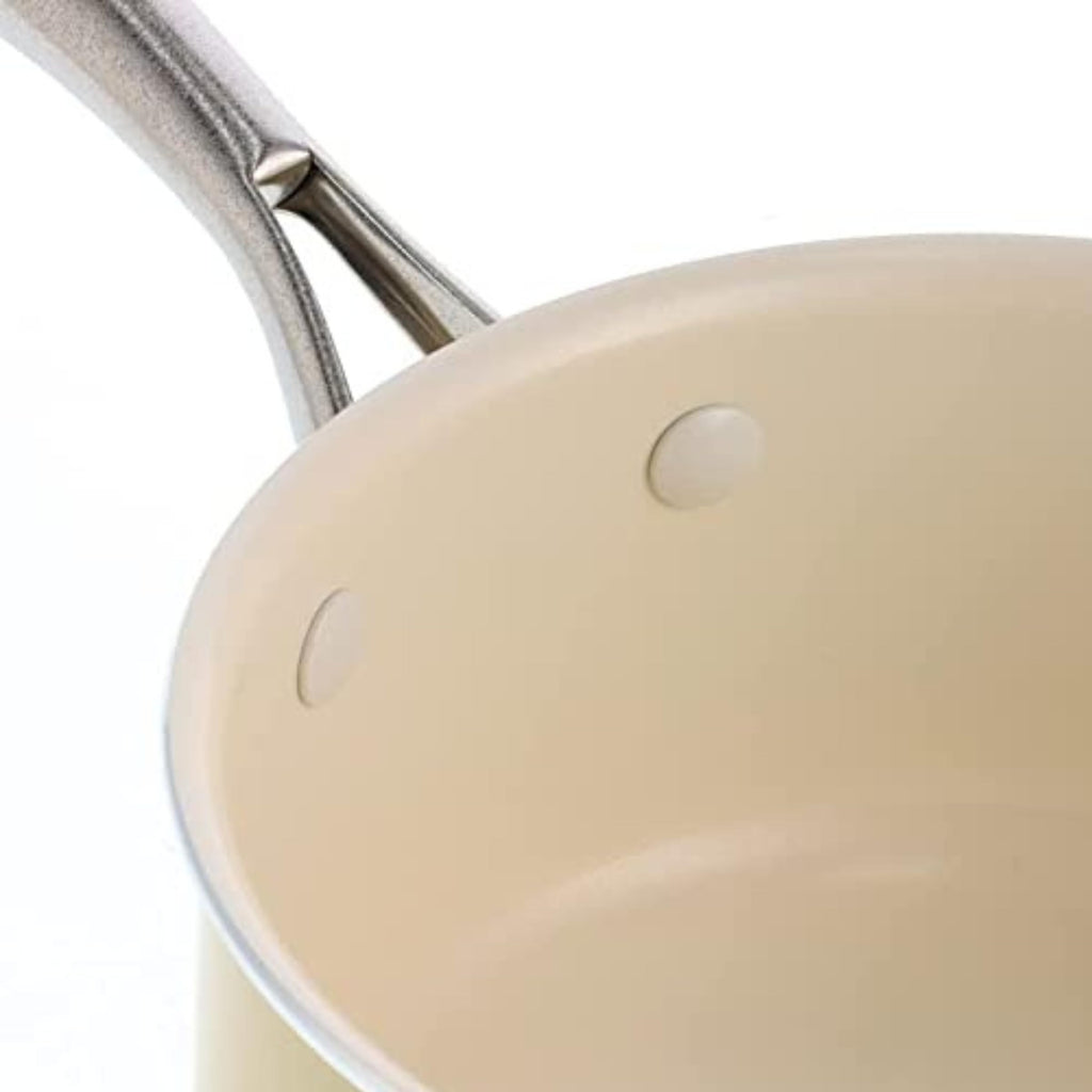 Artisan Healthy Ceramic Nonstick (Yellow / 1QT and 2QT Saucepan Pot Set / Induction)