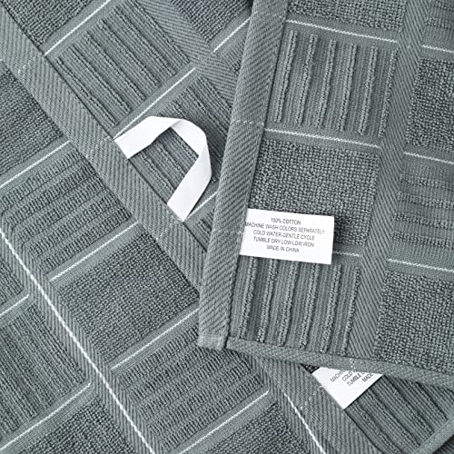 Kitchen Towels and Dishcloths Set (Grey)