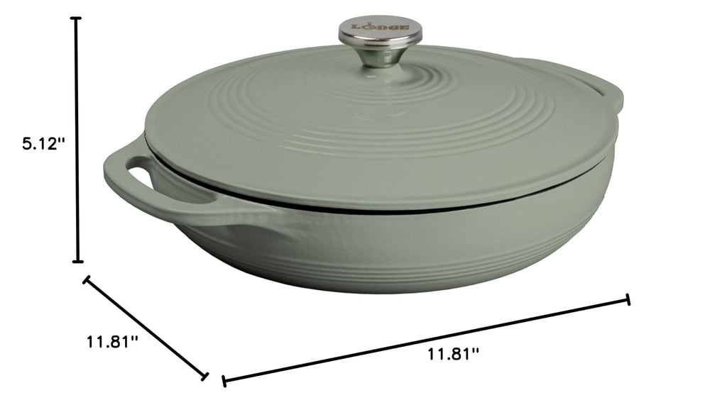 Essential Enamel Cast Iron Braiser (Desert Sage)