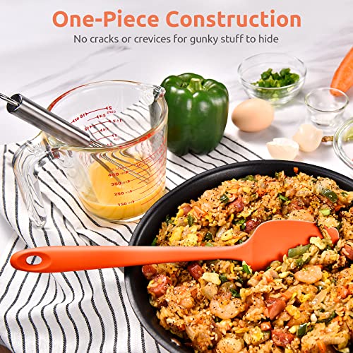 Silicone Spoon Spatula (Orange / 11.38in (spoon spatula))