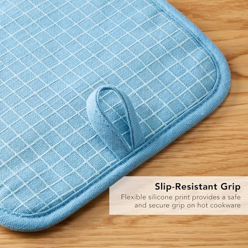 Gourmet Series Gridlines Pot Holders 2 (Blue Velvet)