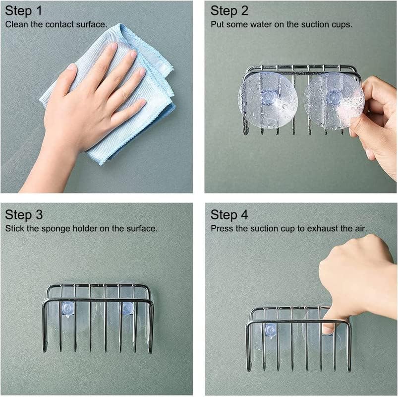 Sponge Holder for Kitchen Sink (Stainless Steel / Set of 1)