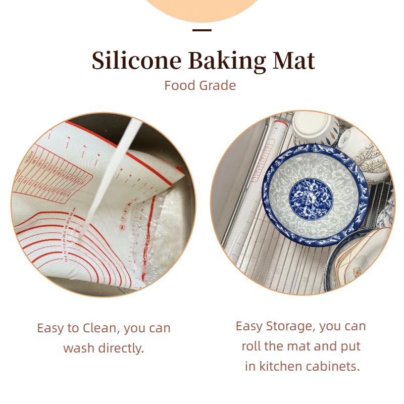 Large 24" x 16" Silicone Baking Mat (24"L x 16"W)