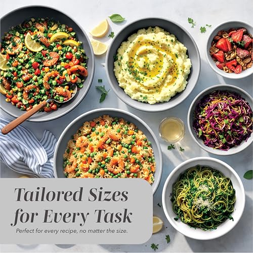 Mixing Bowls Set with TPR Lids (Grey TPR Lids)
