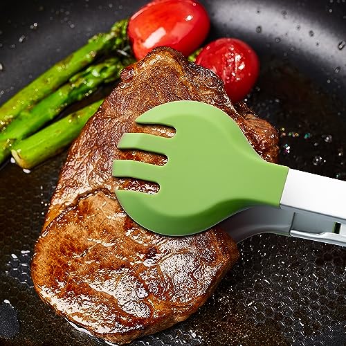 12 Inch Cooking Tongs (Green, 12 Inch)