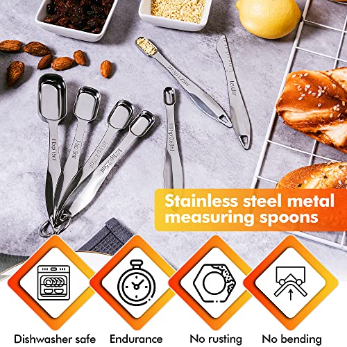 Heavy Duty Measuring Spoons Set Stainless Steel (Silver)