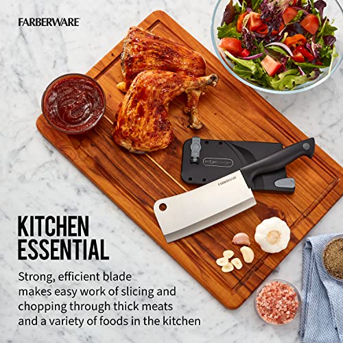 Edgekeeper 6 Inch Cleaver Knife with Self (Black/Gray / 6" / Cleaver)