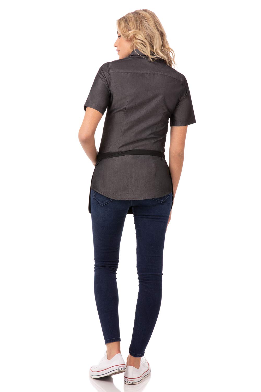 Unisex Reversible Waitress Apron (Black)
